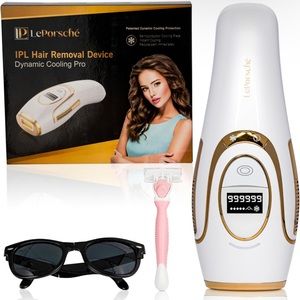 New! Laser Hair Removal Device, Pain-Free for Permanent Hair Removal (White)